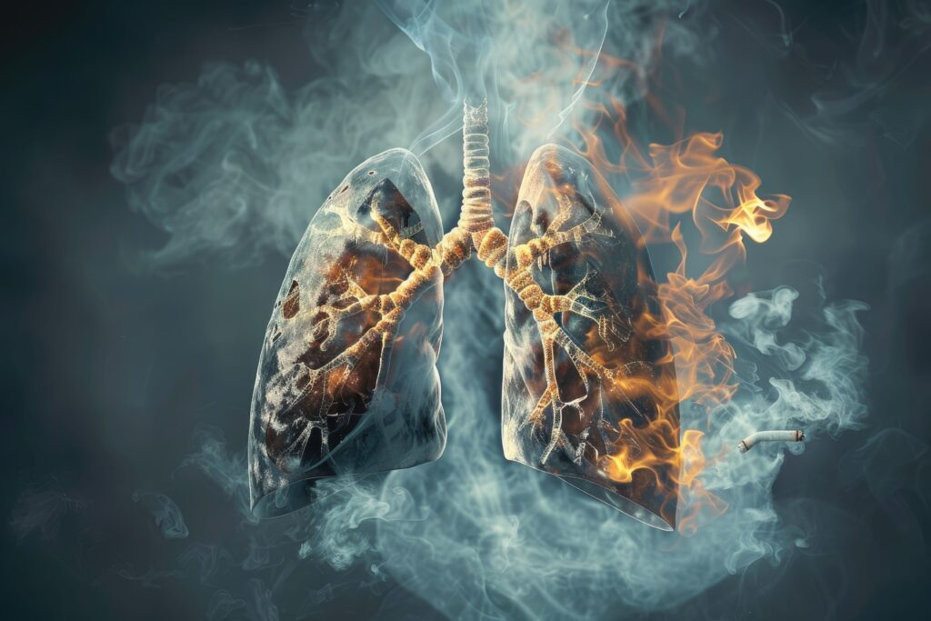 real photo of soot in lungs